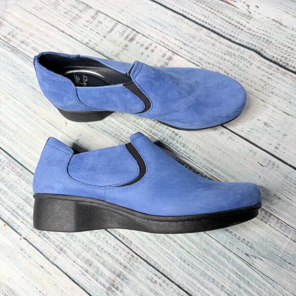 Dansko Shoes - Dansko Blue Leather Slip On Shoes Womens 41 Comfort Work Loafers